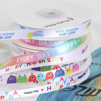 0.9 cm Medzinárodný Deň Detí balenie pásky narodeninovú tortu balenie 61 darčeky s rukou darčekové dekorácie stuhou luku páse s nástrojmi