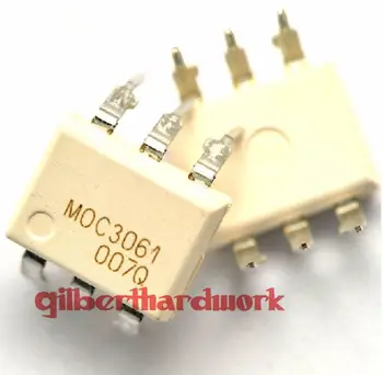 10*Optické Spojky Moc3061/El3061 Tranzistor Výstup Dip-6 Rovno Pin