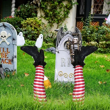 2 ks Plastových Halloween Dekorácie Zábavné Čarodejnice Nohy Strana navrhne Román Darčeky Čarodejnice Domova