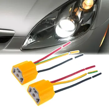 2 ks Univerzálny Auto Žiarovka Držiaka Adaptéra Auto LED Reflektor Wire Zapojenie Zásuvky Auta Svetlo Konektor Plug Automatické Svetlá Príslušenstvo