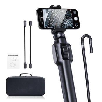 360 stupeň Riadenia Flexibilné Endoskopu Fotoaparát 8,5 mm 1 m Pre systém IOS, Android Mobilný Borescope Auto Swer Inšpekcie Mozgov Fotoaparát