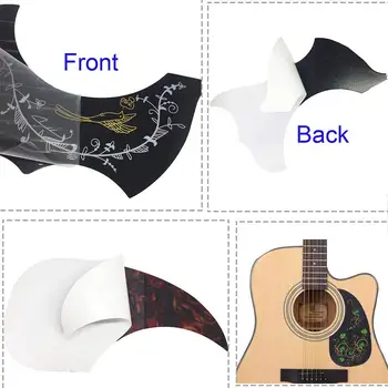 8 Pack Akustická Gitara Pickguard Samolepiace Kolibrík a Vody v Tvare Gitary Pickguard pre 40 Palcový 41 Palcový Gitara