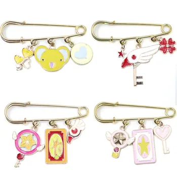 Anime Šperky Brošňa Pracky Pin Card Captor Sakura Brošne Kolíky Ženy Kolíkmi Mužov, Deti, Tašky Klobúk Cartoon pin Dary