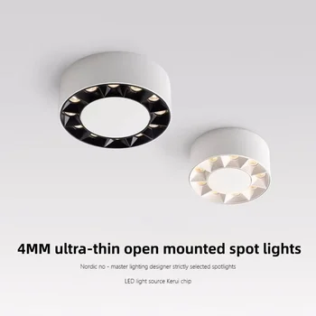 Anti-Glare LED Svietidlá COB Uhol Lúča 24 ° Povrch Stropu Namontované 9w 12w AC85-265V, Spálne, Kuchyne, Domáce Osvetlenie