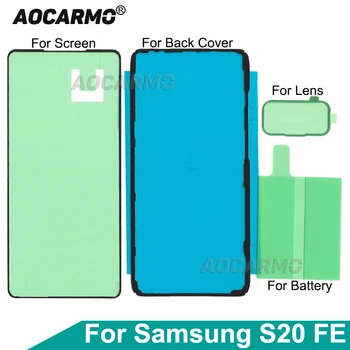 Aocarmo Pre Samsung Galaxy S20 FE G7810 LCD Displej Priľnavé Predný Rám Lepidlo Batérie Fotoaparátu Objektív Celý Set Nálepky