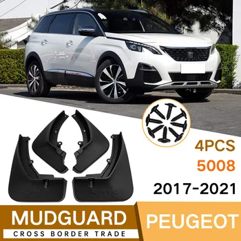 Bahno Klapky Pre Peugeot 5008 2017-2021 MudFlaps Predné Zadný Blatník Auto Príslušenstvo
