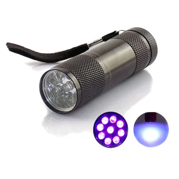 Baterka Ultrafialové Mini 9 led UV Pochodeň Ultra Violet Ziskové Fialová Linternas Bleskové Svetlo na Čítanie Pre Peniaze Skontrolujte AAA Batérie