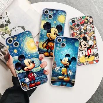 Krásne Minnie Mickey Mouse puzdro Pre Apple iPhone 15 13 11 Pro Max 14 Plus 12 Mini 7 8 SE 6 6S Jasné, Funda Silikónový Kryt Telefónu