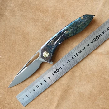 Kubey nôž kb171 kvalitný Skladací nôž S90V ocele Čepeľ Ti Rukoväť vreckový nôž