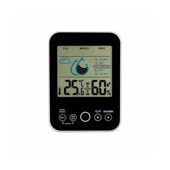 LCD Digitálny Teplomer Vlhkomer Interiérové Snímač Teploty Zdravú Starostlivosť o Monitor Vlhkosť Meter Meteo Stanica Čierna