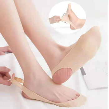Letné Ponožky Ženy Neviditeľné Transparentnej Čipky Ponožky Žena Loď Ponožky vaty Ice Ponožky Non-slip Silicone Priedušné Ponožky