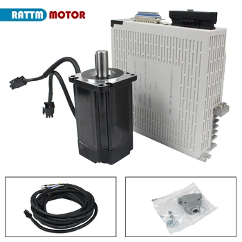Magnetické / Optické Encoder 400W AC Servo Motor 1.27 N. m CNC Set Kit S Brzdou + Ovládač + 3 m Kábel