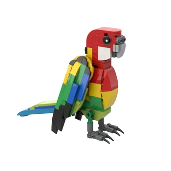 MOC Creative Expert Zvierat Papagáj Model Stavebné Bloky, Voľne žijúcich živočíchov Pet Vták Tehly Zostaviť hobby Hračky pre Deti Narodeninám