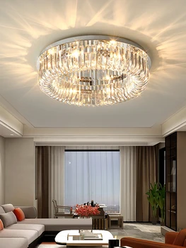 Moderné Kruhové Crystal Visiace Lampy na Strop Luxusný Hotel Lobby Domov Spálňa, Obývacia Izba, LED Stropné Svietidlo Svietidlo