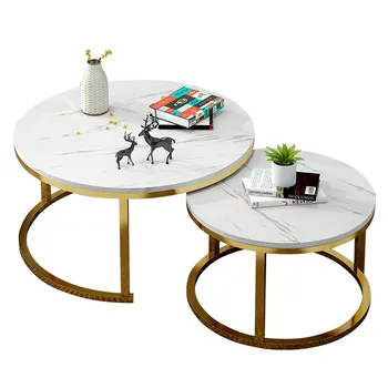 Nordic konferenčný stolík je luxusné a jednoduché. Moderné malé-veľké domáce obývacej izbe, konferenčný stolík zmes mramor