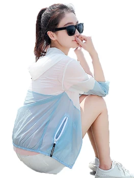 Ochrana proti slnku Oblečenie dámske Krátke Štýl All-zápas Ochranu pred Slnkom Oblečenie kórejská Verzia Tenké Voľné Tričko Šitie Bunda