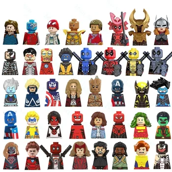 Pekné Budovy Blocksmini bloky Kapitán Amerika Iron Man Lekár Podivné Deadpool mini tehly Akčné figúrky deti mini hračky 1