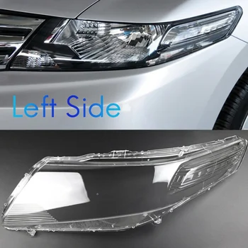 pre Honda City 200-2014 Ľavej Auto Svetlometov Kryt vedúci svetlo lampy Transparentné Tienidlo Shell Objektív Sklo