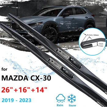 Pre Mazda CX-30 CX30 DM 2019~2023 Predné, Zadné, Dážď Kefy Stieračov Nastaviť Okná Čelné sklo čelné Sklo Čistenie Auto Príslušenstvo