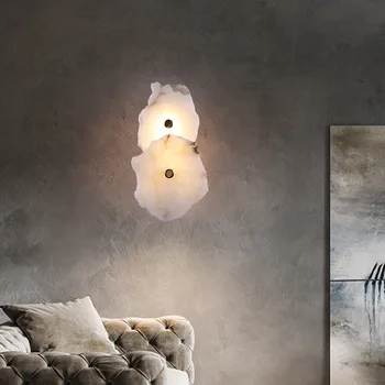 Prírodný Mramor LED Nástenné Svietidlo Medi Luxusné Novinka Osvetlenie Sconce Pre Spálne, Obývacia Jedáleň Stenu Decor Moderné Umenie Dizajn