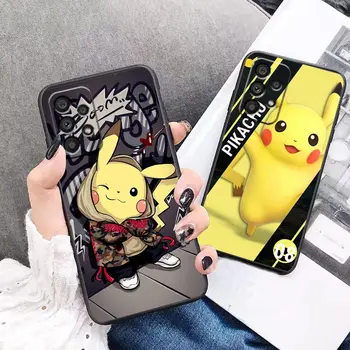 Puzdro Pre Samsung Galaxy A90 A80 A73 A71 A70 A60 A52 A53 A51 A50 A42 A21S A20S A14 A10 4G 5G Prípade Funda Roztomilý P-Pokemon P-Pikachu