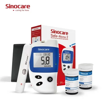 Sinocare Bezpečné Accu 2 Diabetes Glucometer Test Glukózy V Krvi Merač Krvného Cukru Test Na Cukrovku