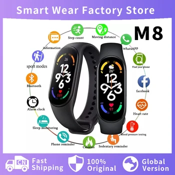 Smart Hodinky Pôvodné M8 Muži Ženy Smartband Smartwatch Fitness Srdcovej frekvencie Sledovanie Krvného Tlaku Šport Inteligentný Náramok pre Kapely 8
