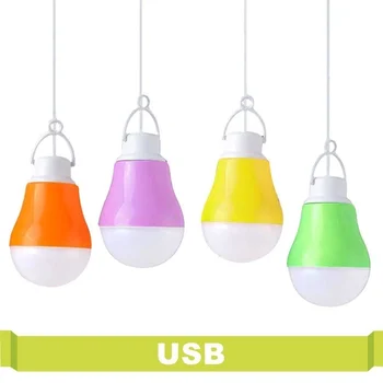 Studená Núdzové Čítanie Vonkajšie 5W Prenosné Lampy Svetlo USB Loptu Žiarovka Noc LED Náhodné Farby