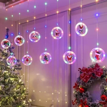 Vlkovcový LED Víla Opony Svetlo String USB/Batérie, Diaľkové Vianočné Girlandy Lampa na Nový Rok Spálňa Domov Svadobné Dekorácie