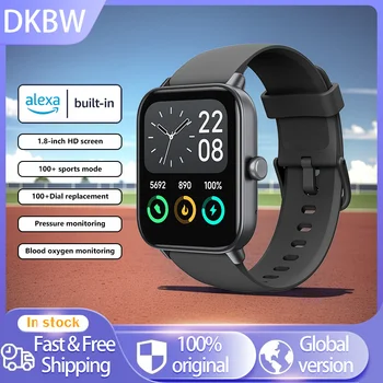Vstavaný Alexa Smartwatch Kyslíka v Krvi, Bluetooth Hovor 5ATM Nepremokavé Srdcovej frekvencie 100 Športové 1.8 Palce Smart Hodinky pre Človeka Ženy